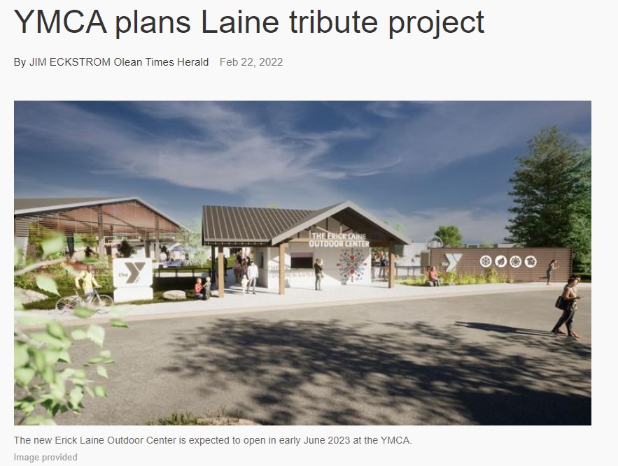 YMCA plans Laine Tribute Project news article headline